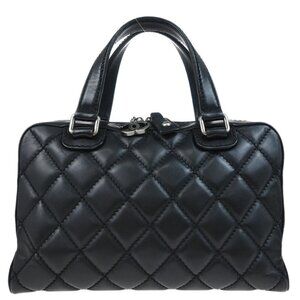 Chanel Black Calfskin Wild Stitch Handbag 184840